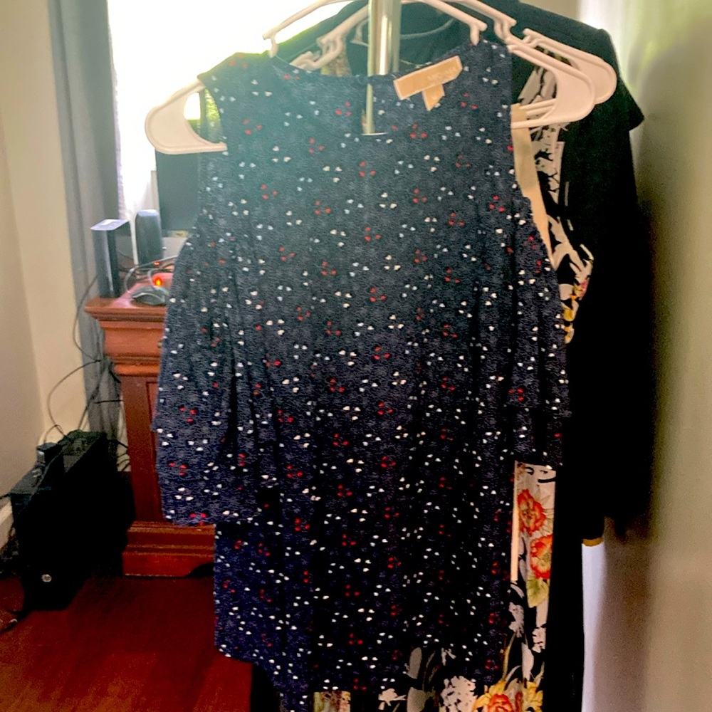 Michael Kors medium top red, white and blue with hearts